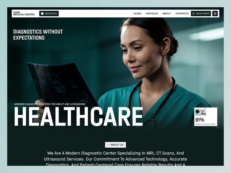 Modern Diagnostic Center Website Design