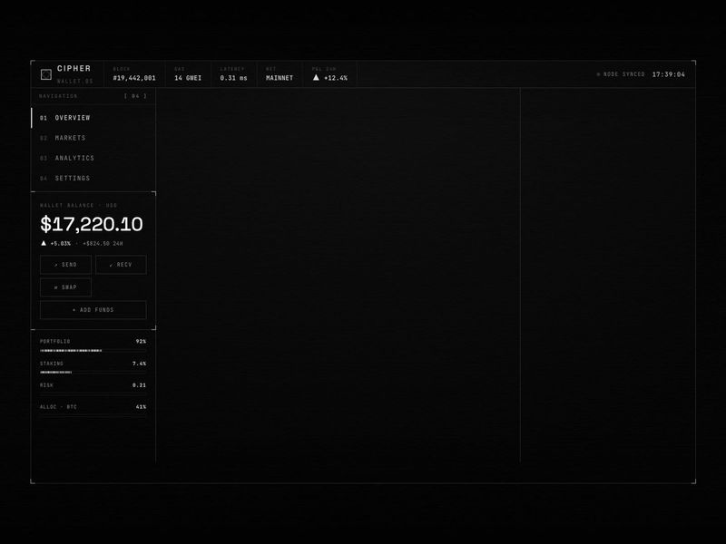 CIPHER, on-chain wallet terminal