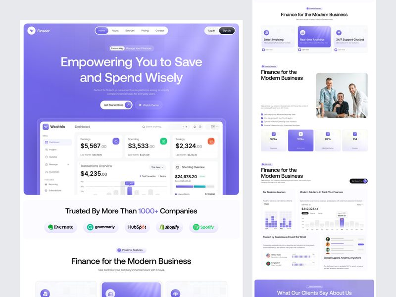 Finance SaaS Landing Page