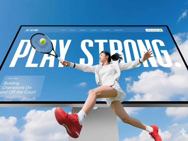 Tennis Sports Website UI Design - AceTennis