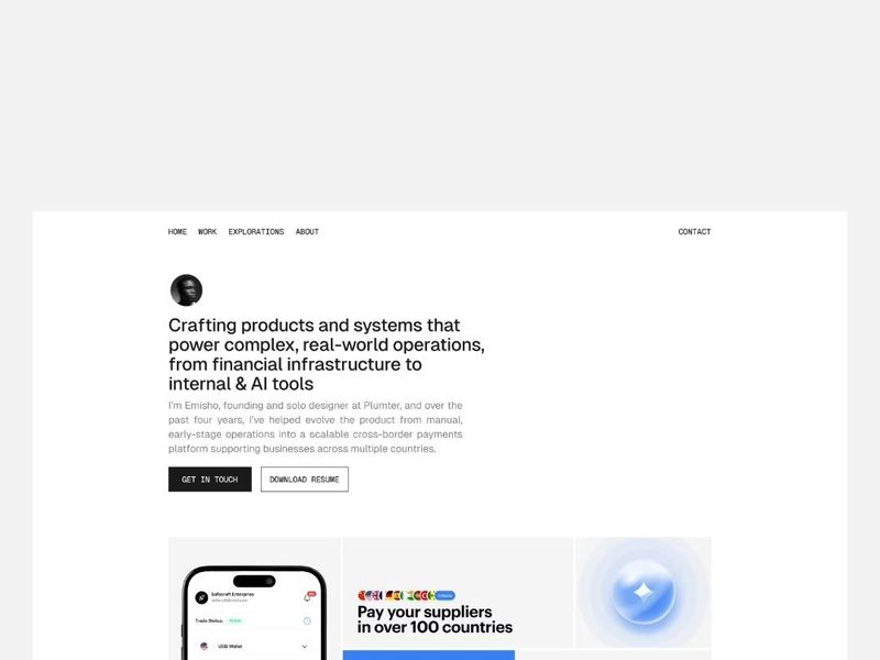 Simplified Portfolio Website