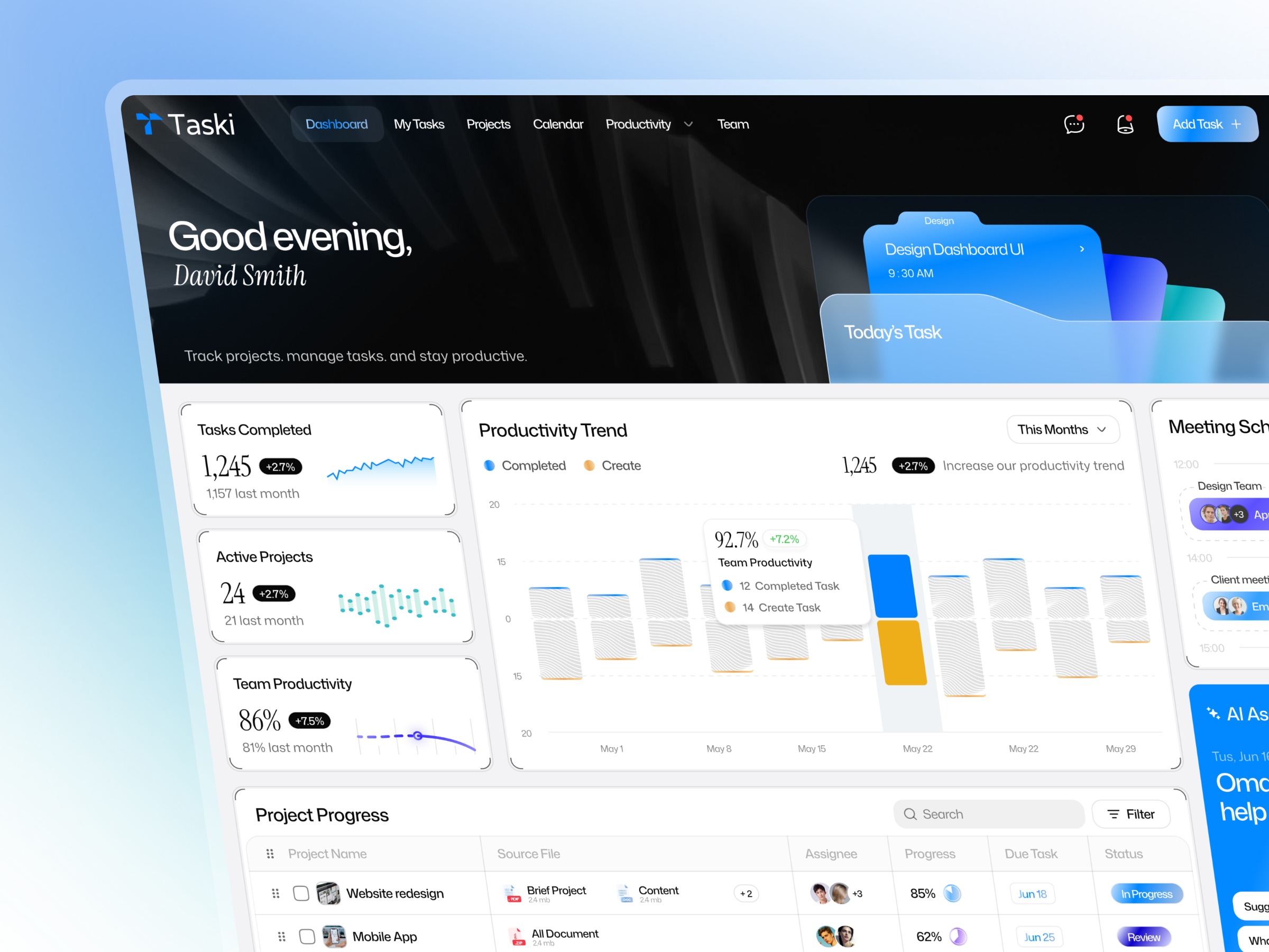 Task Management - Dashboard Design Image 3
