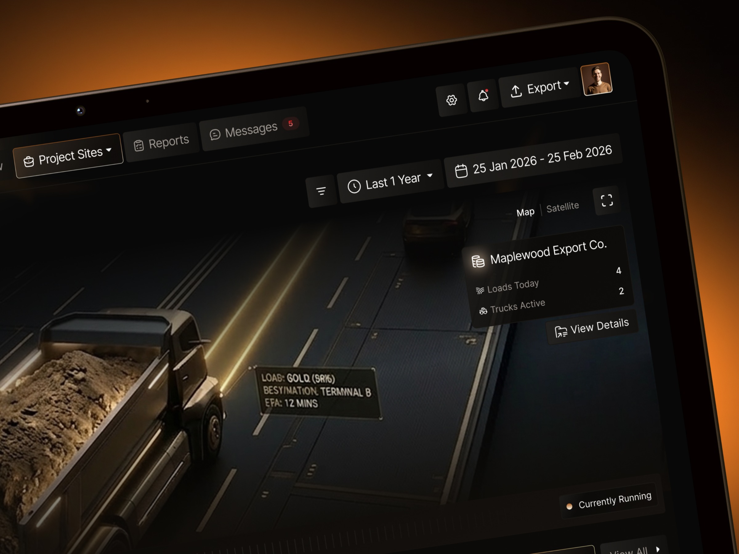 TerraFlux - Dark Mode Analytics Dashboard Design Image 2