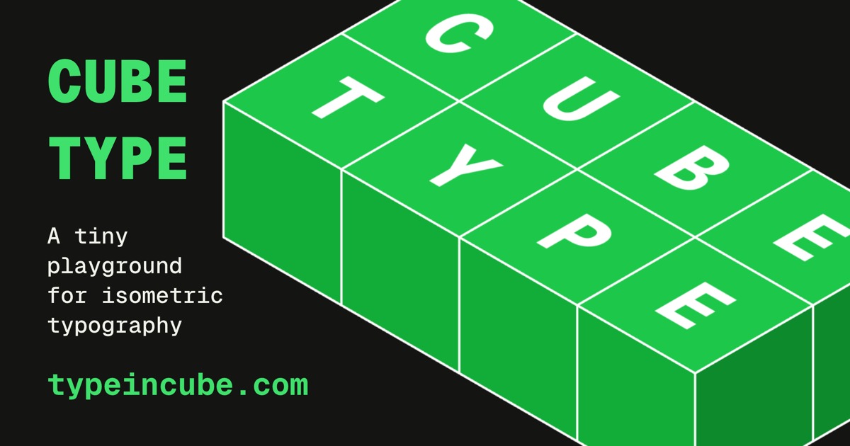 CUBE Type: turn a short phrase into isometric cube lettering Image 0