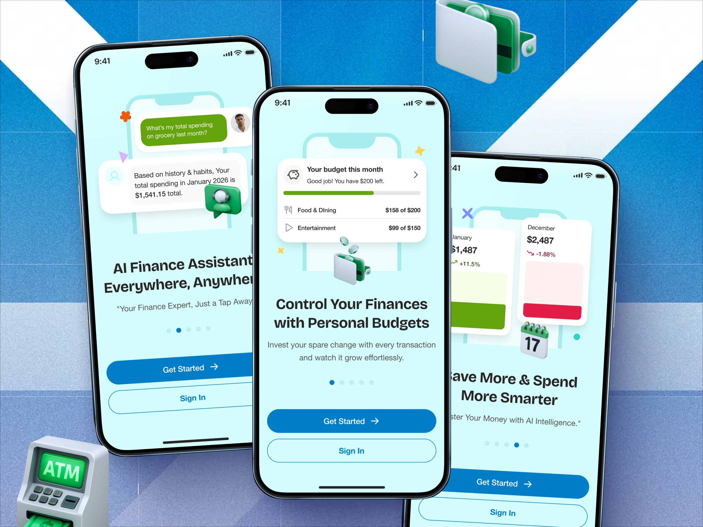 Fintech AI: Master Your Money with Intelligence / UIUX Image 1