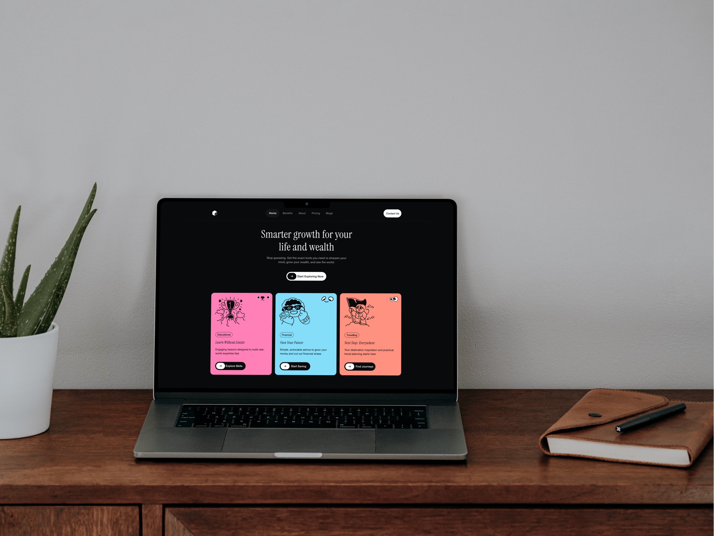 🌟 Personal Growth & Lifestyle Platform — Dark UI/UX | Figma Image 0