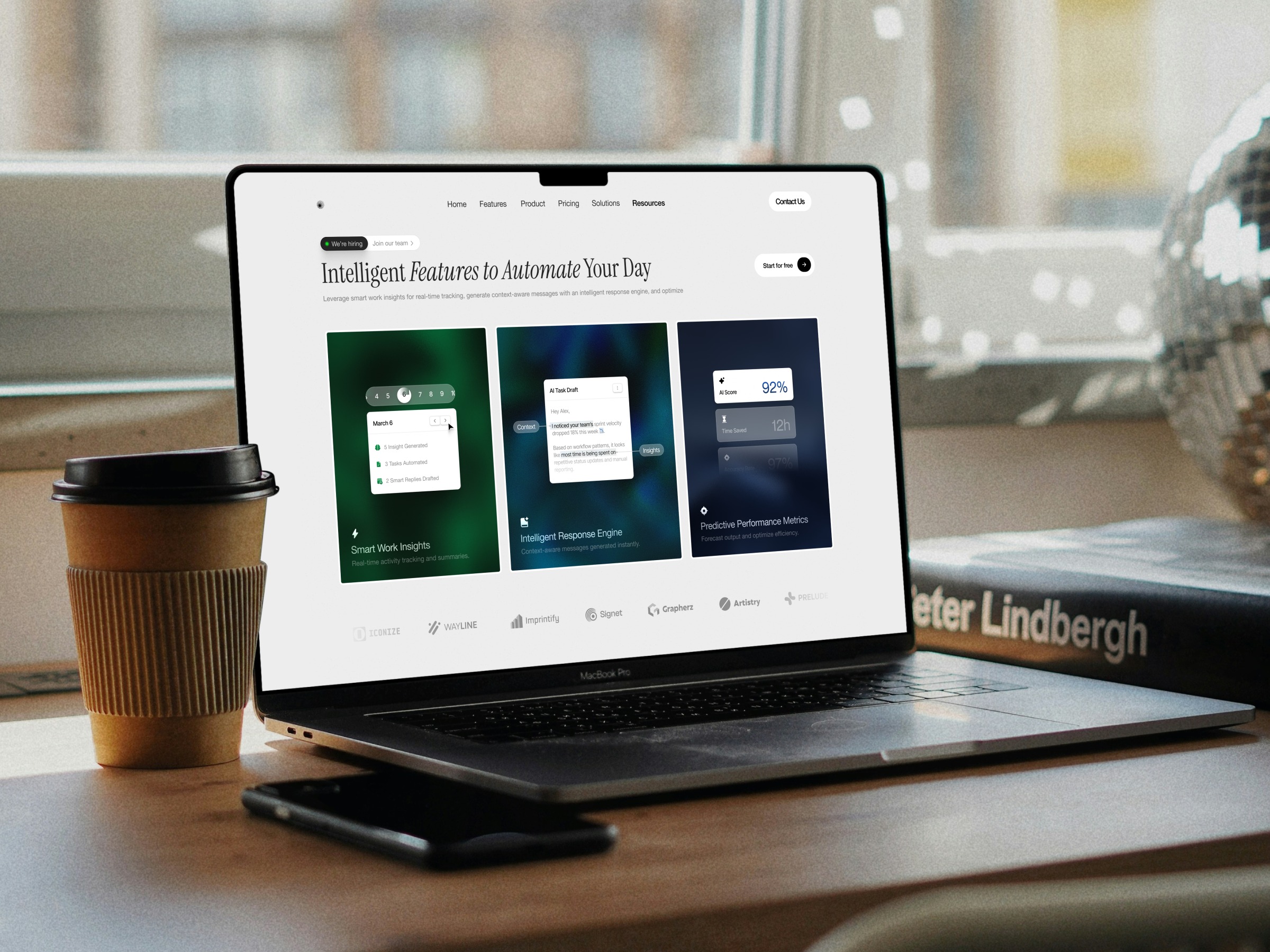 🧠 Intelligent Automation Feature Grid — SaaS Landing Page UI Image 0