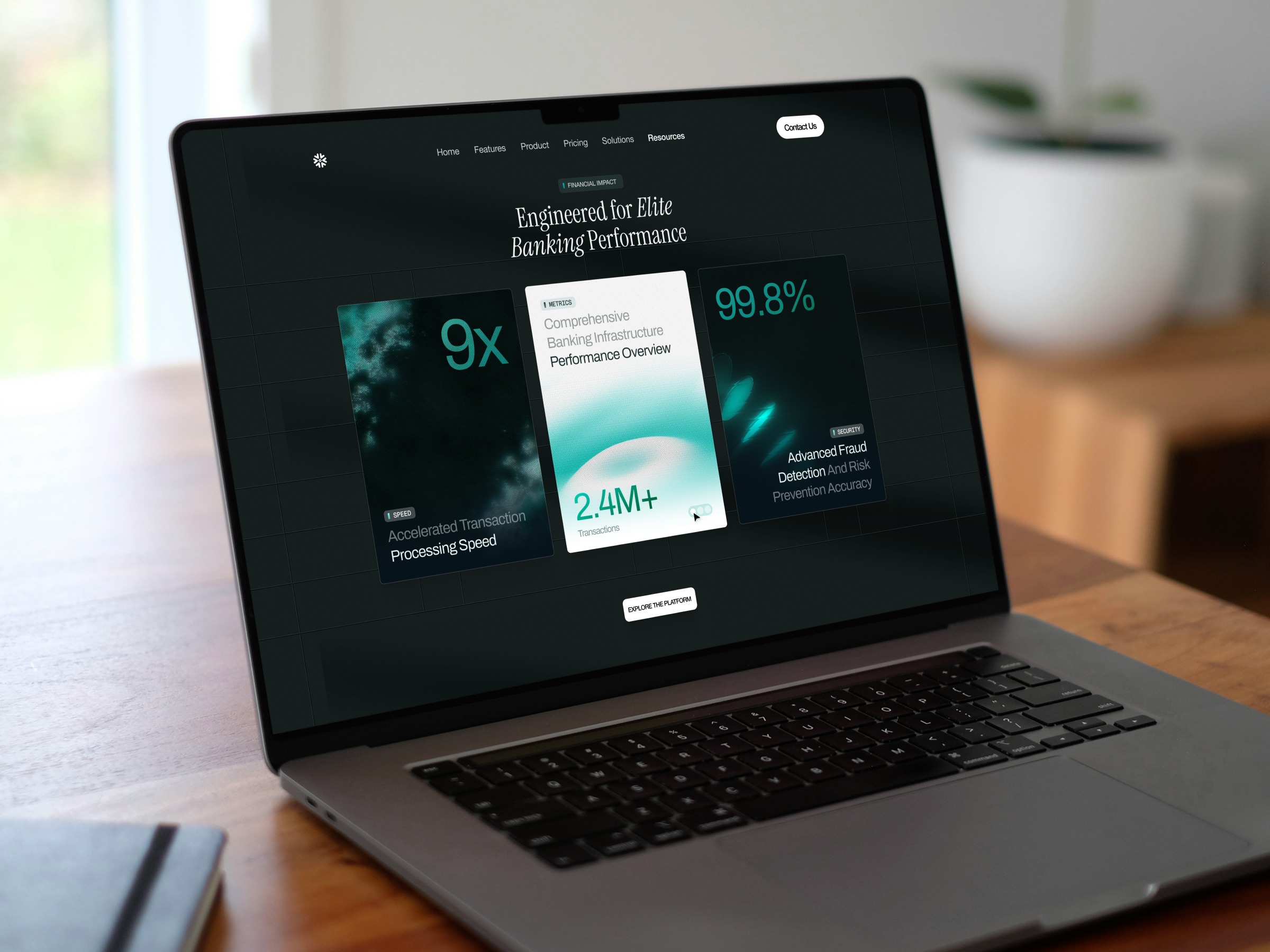 📈 Elite Banking Performance — FinTech Feature Grid UIUX Image 0