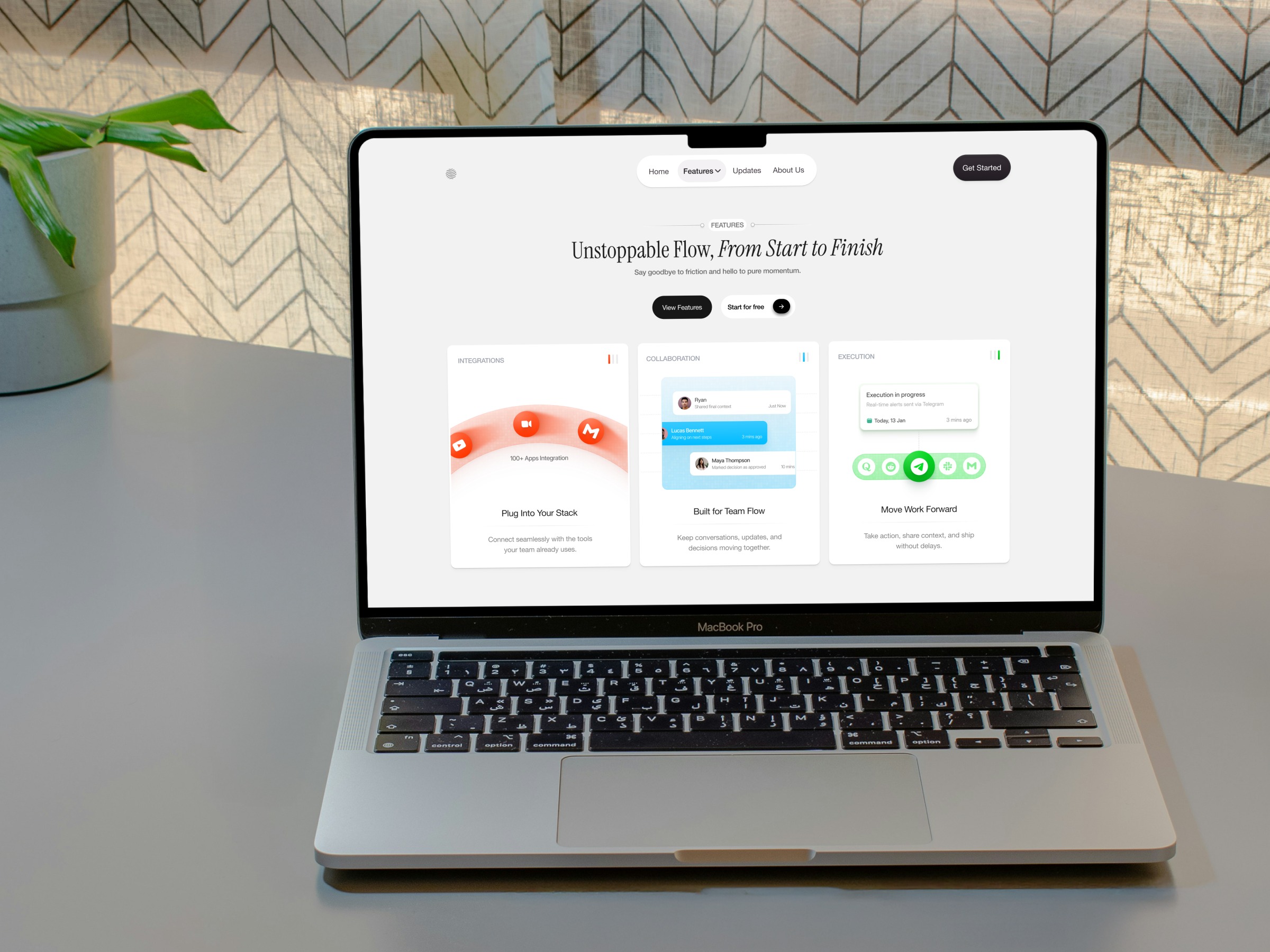 🔄 Workflow Automation Feature Grid — SaaS Landing Page Image 0