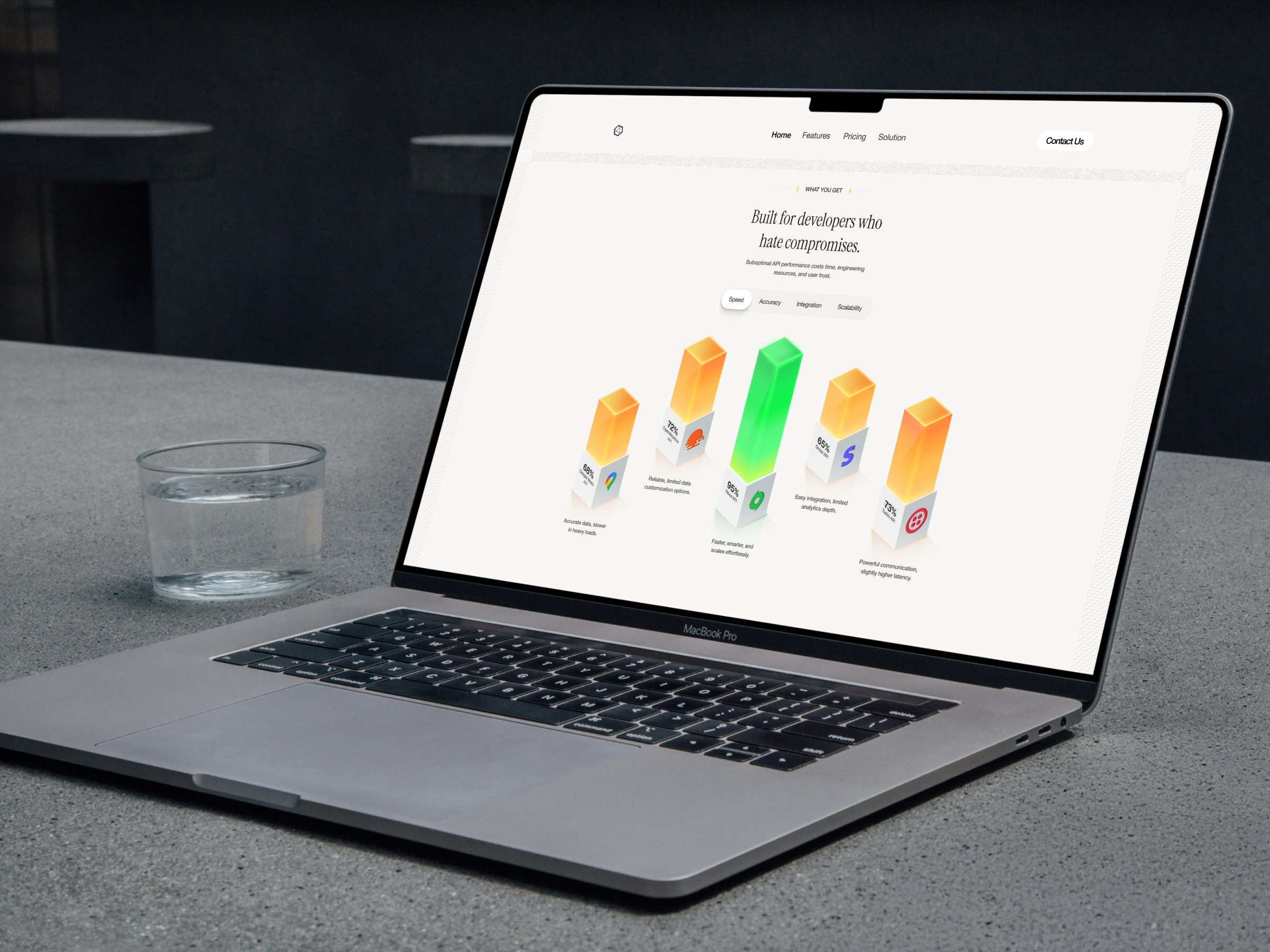 📊 Developer API Comparison — Minimal Feature Section UI Image 0