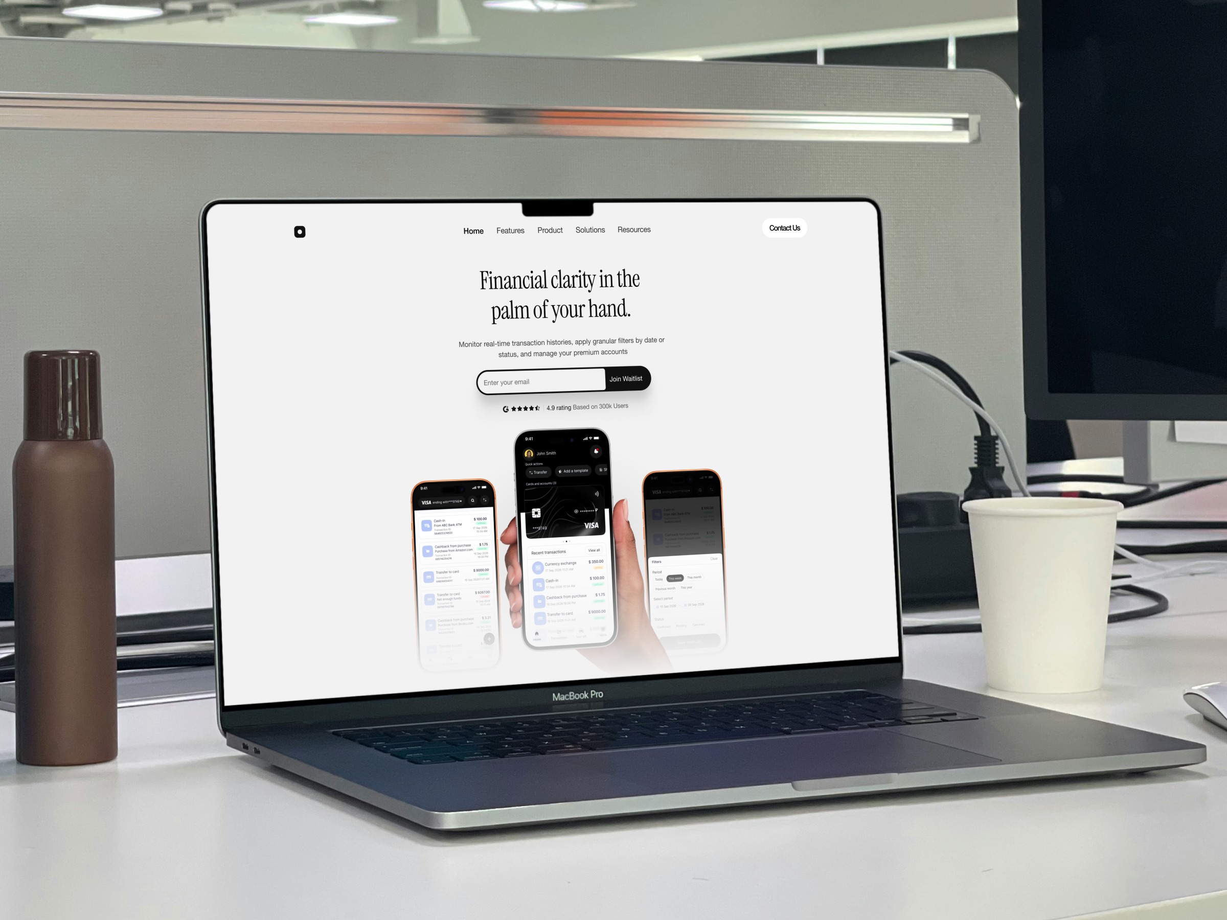 💳 FinTech App | Minimal Landing Page Design & Development | Web Image 0