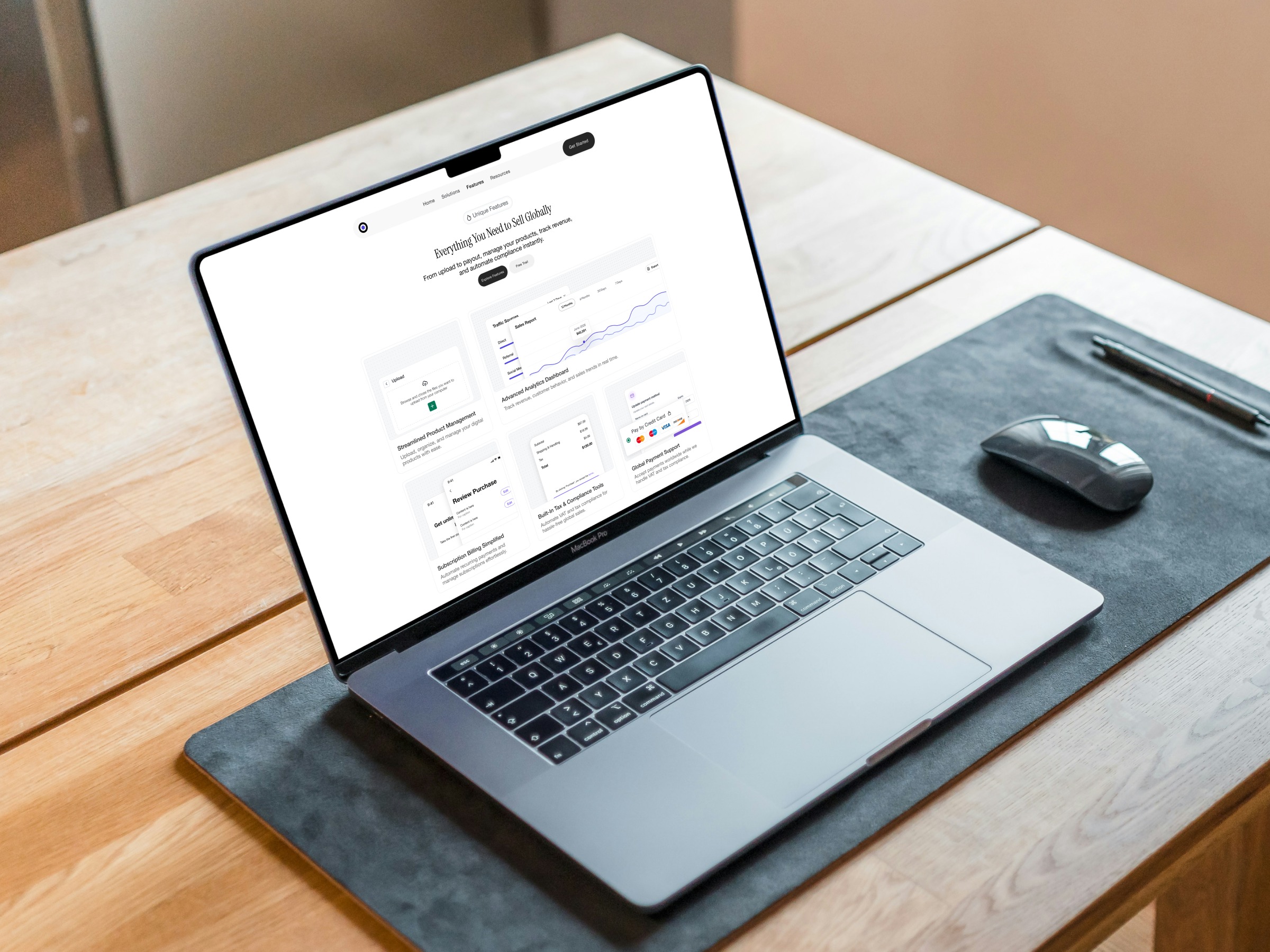 🌍 Global Commerce Engine — Bento Grid UI Layout Image 0