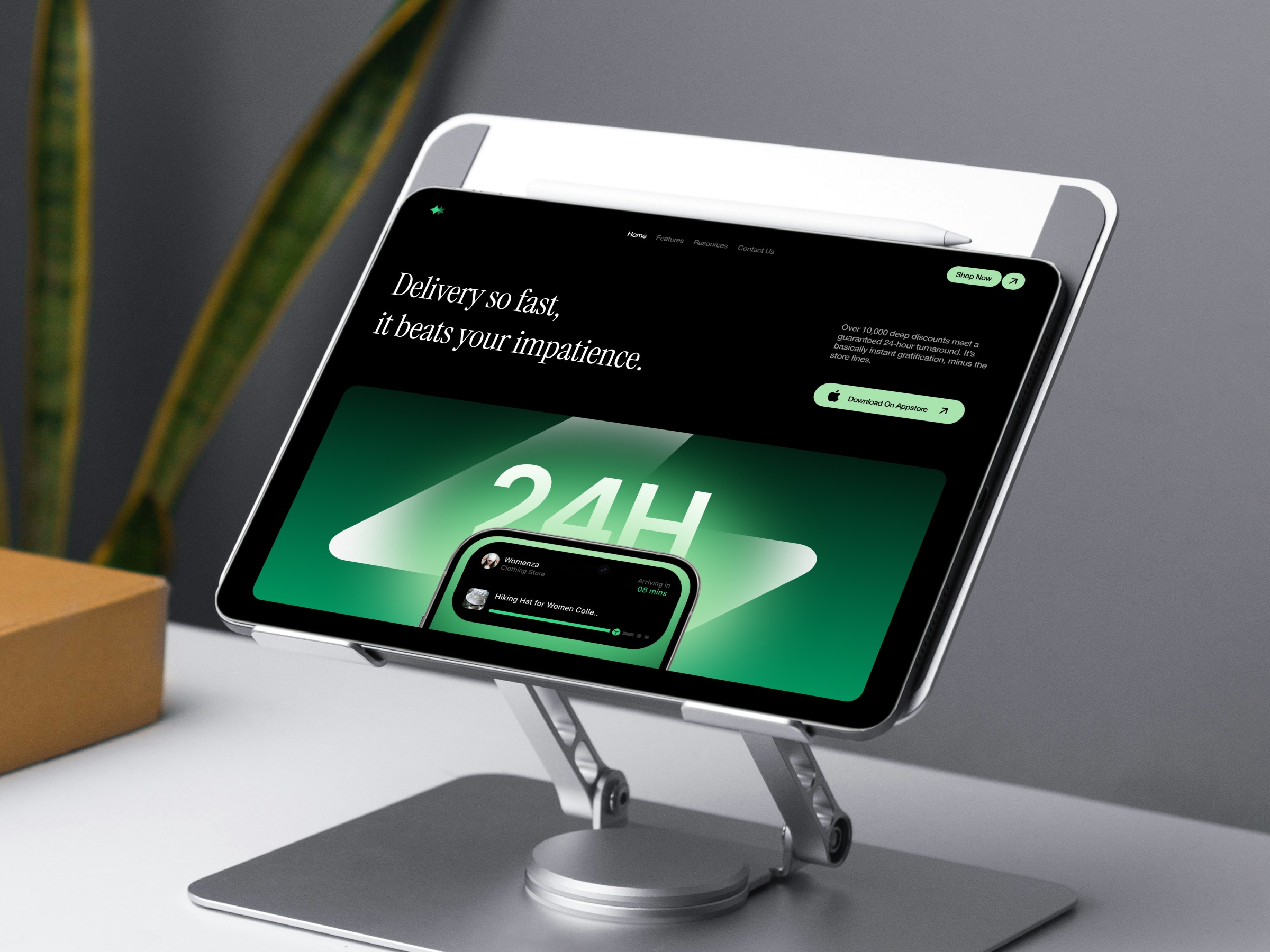 Instant Gratification — Quick Commerce Landing Page Image 0