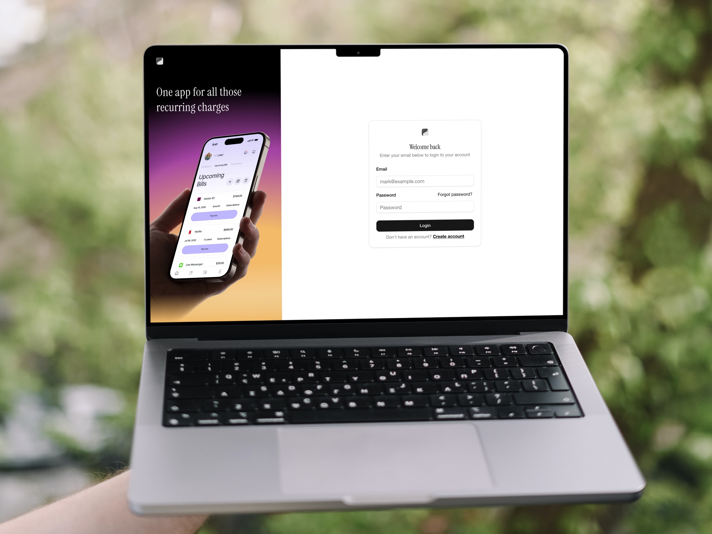 One App — Premium Subscription Tracking Login Experience ✨ Image 0