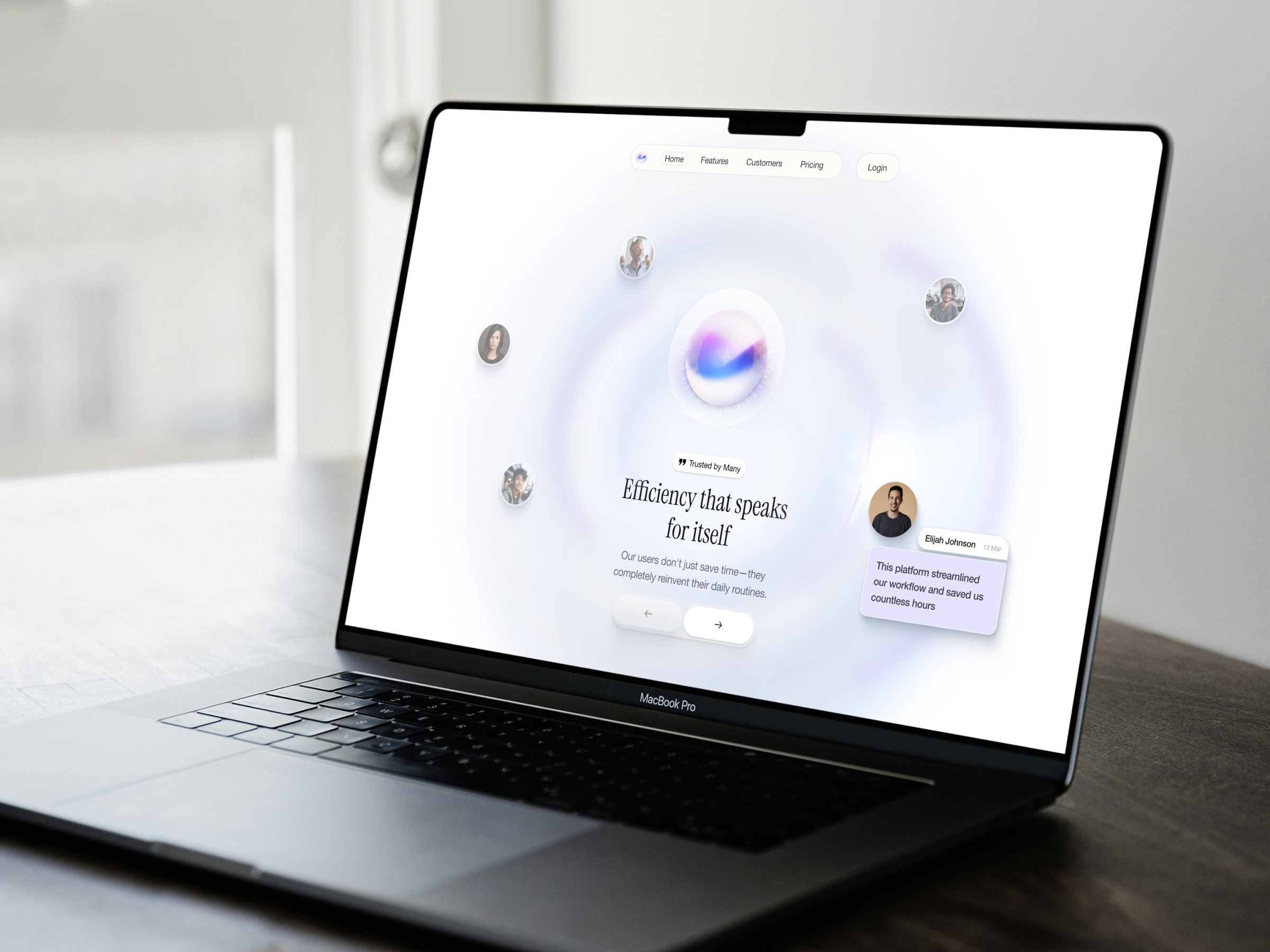 Efficiency Speaks — Dynamic Client Showcase Hero UI 💬 Image 0