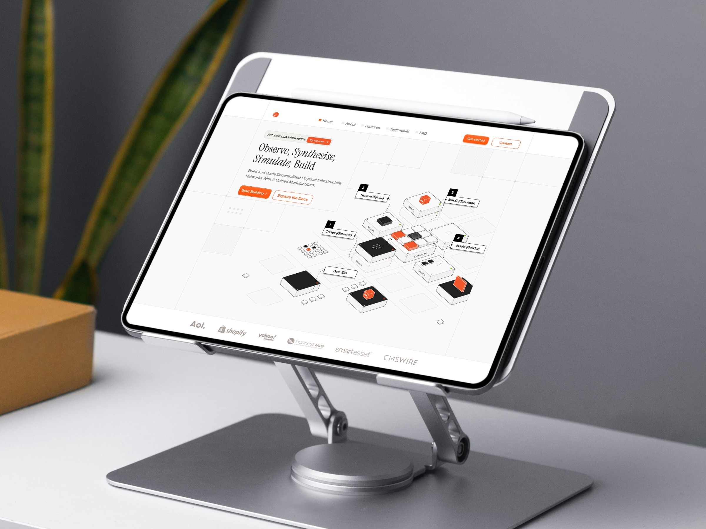 🟠 Modular Infra — Isometric Tech Stack Landing Page ✨ Image 0