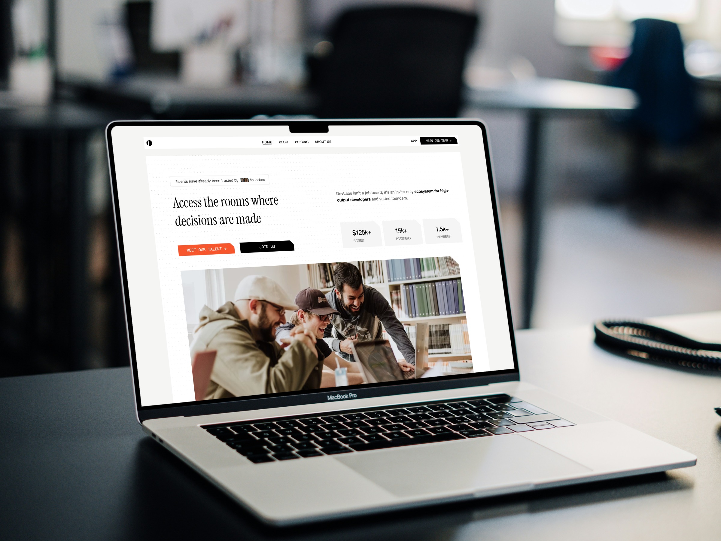Access the Rooms — Minimalist Talent Network UI ⚡ Image 0