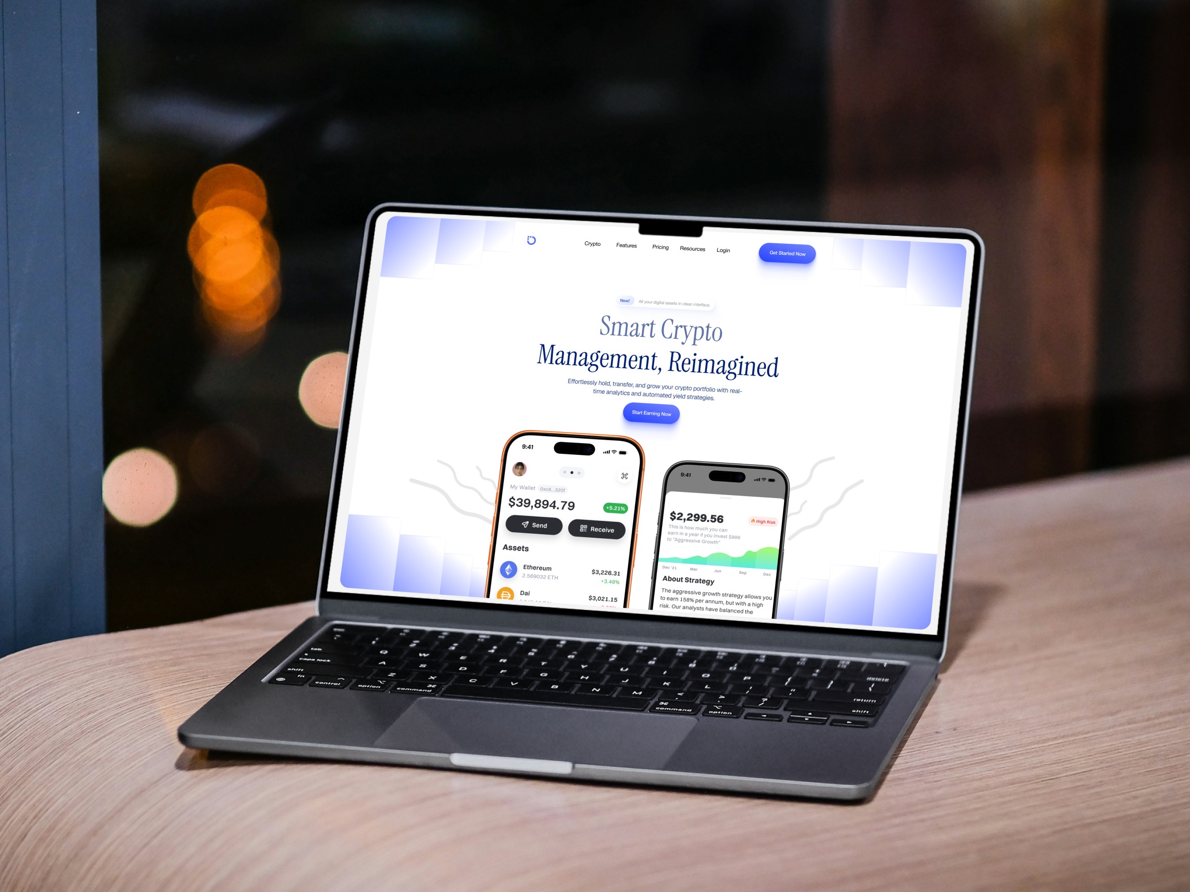 CryptoVault — Clean FinTech Landing Page 🚀 Image 0