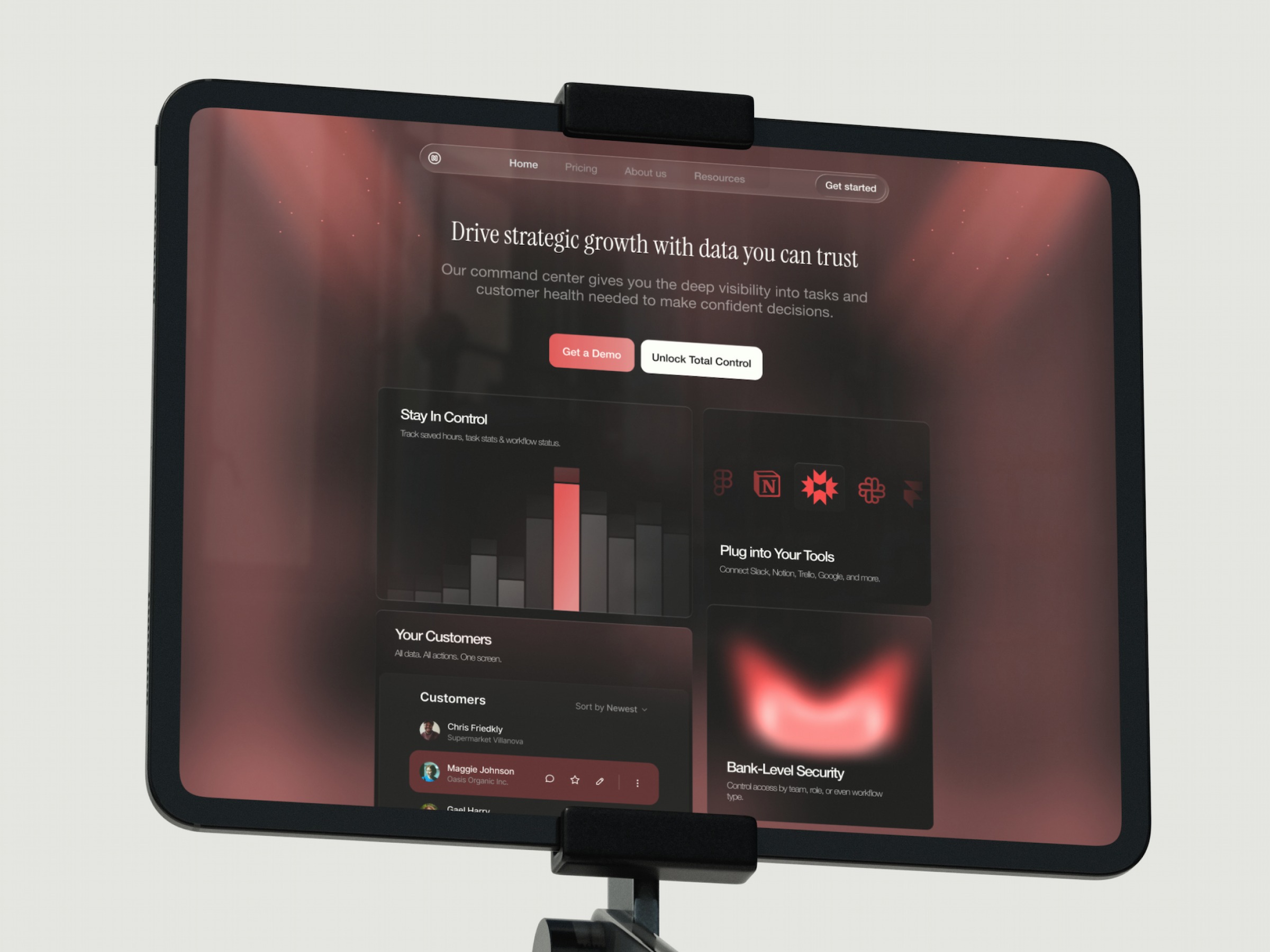 DataTrust — Atmospheric Dark Mode Feature Grid ⚡ Image 0