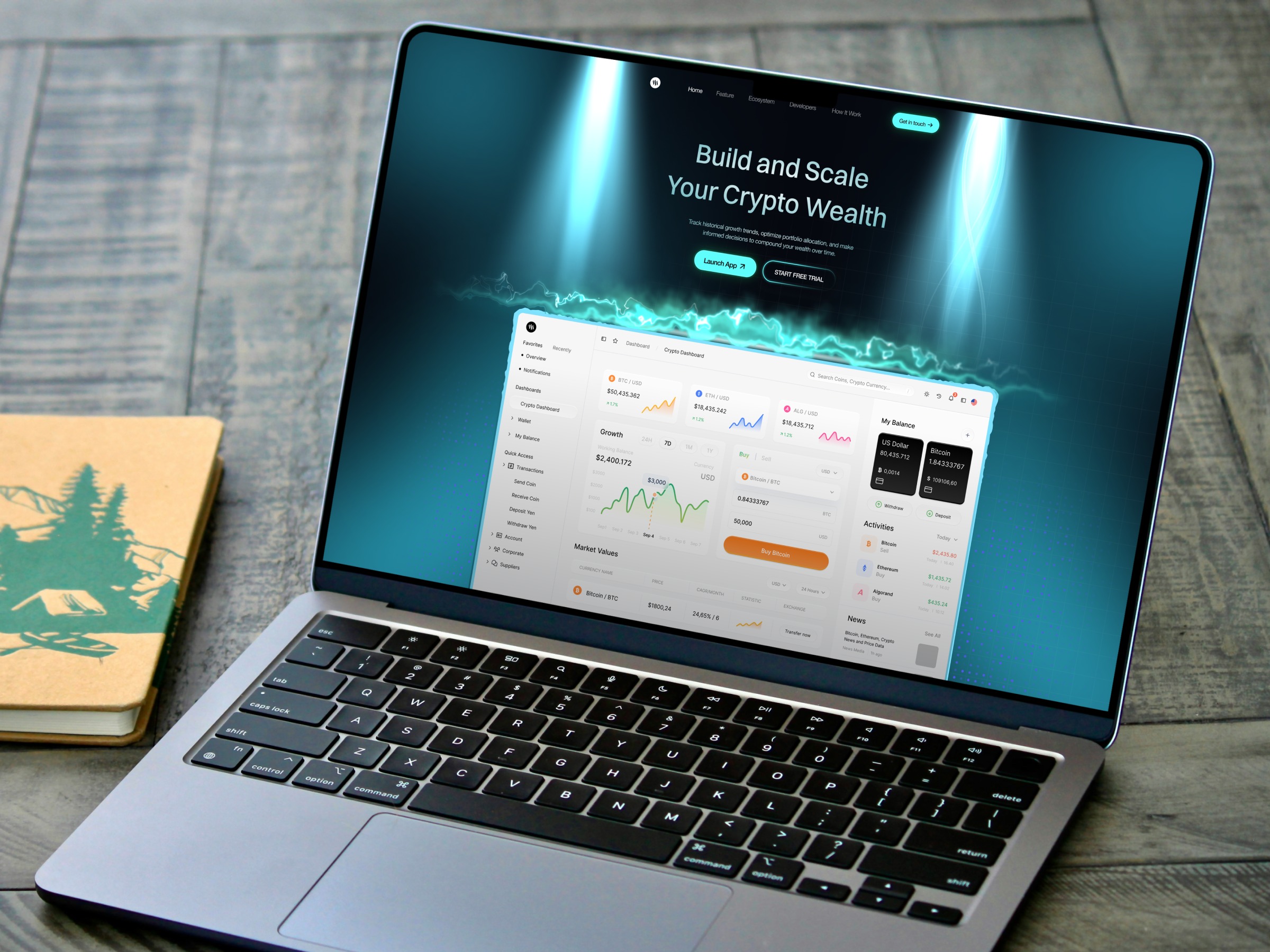 Crypto Dashboard Landing Page 📈 Image 0