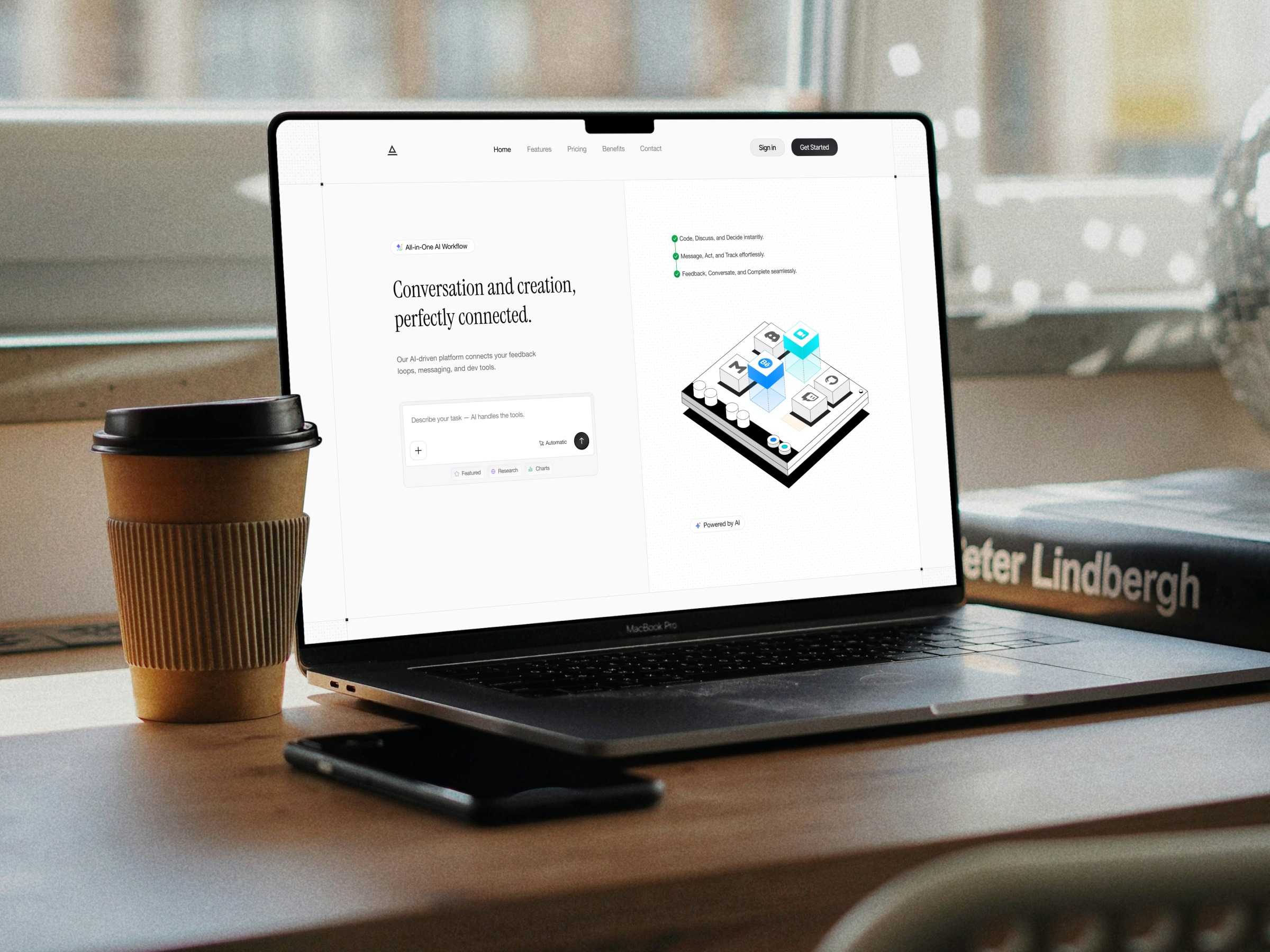 Minimalist AI Platform Landing Page 🧠 Image 0