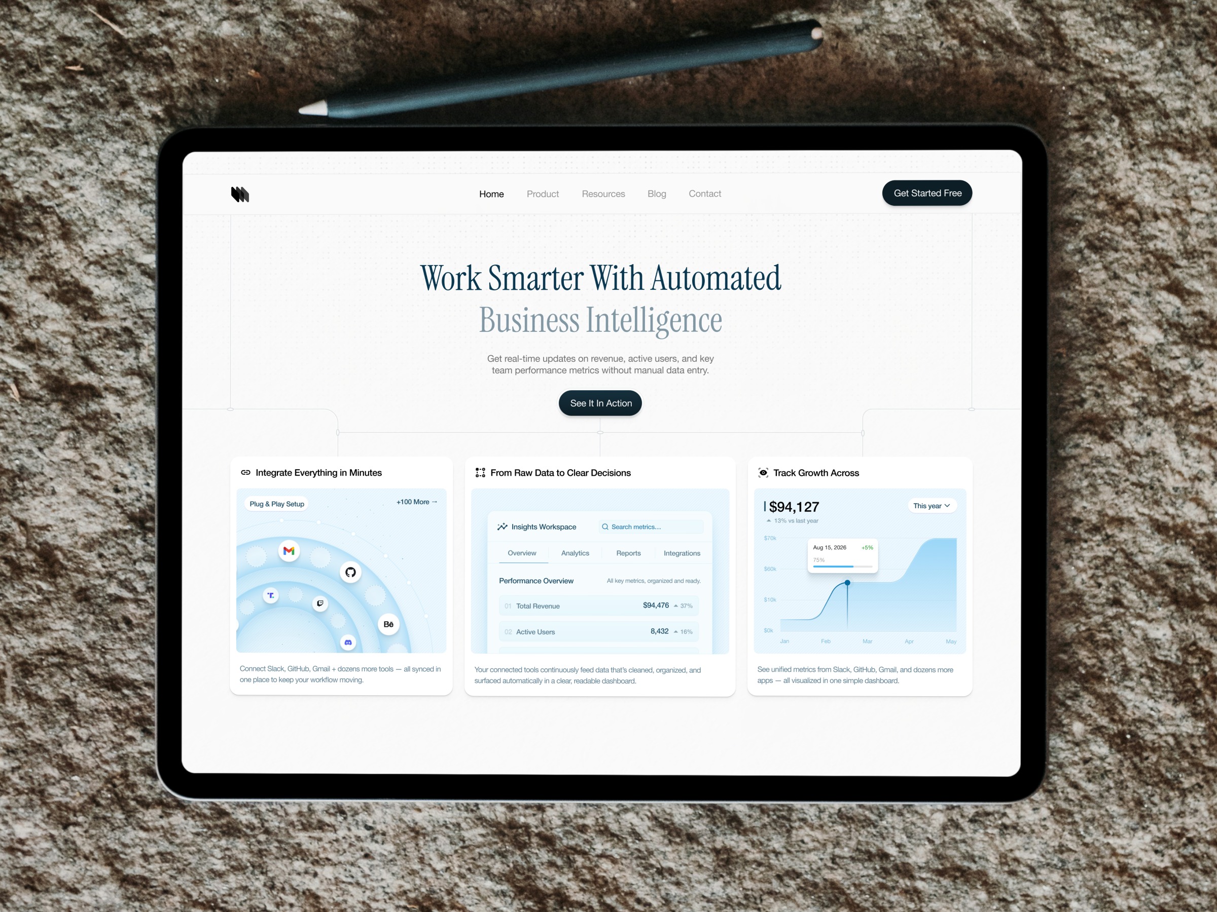 From Raw Data to Clear Decisions — Minimalist BI Landing Page 💡 Image 0