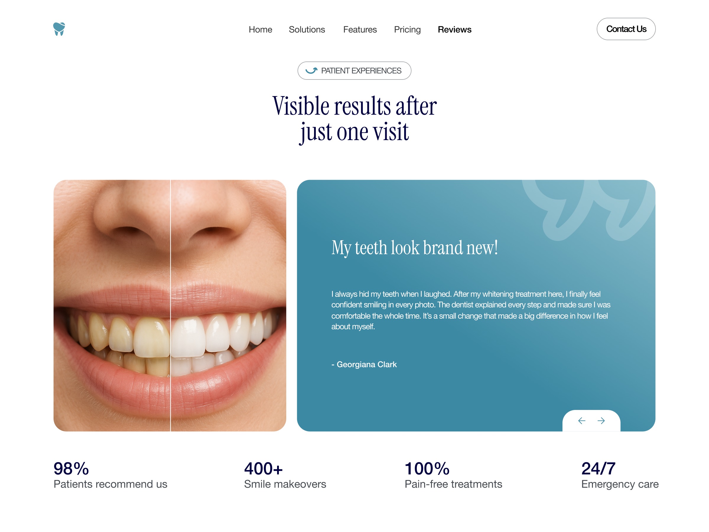 Modern Dental Care & Whitening Landing Page πͺ₯