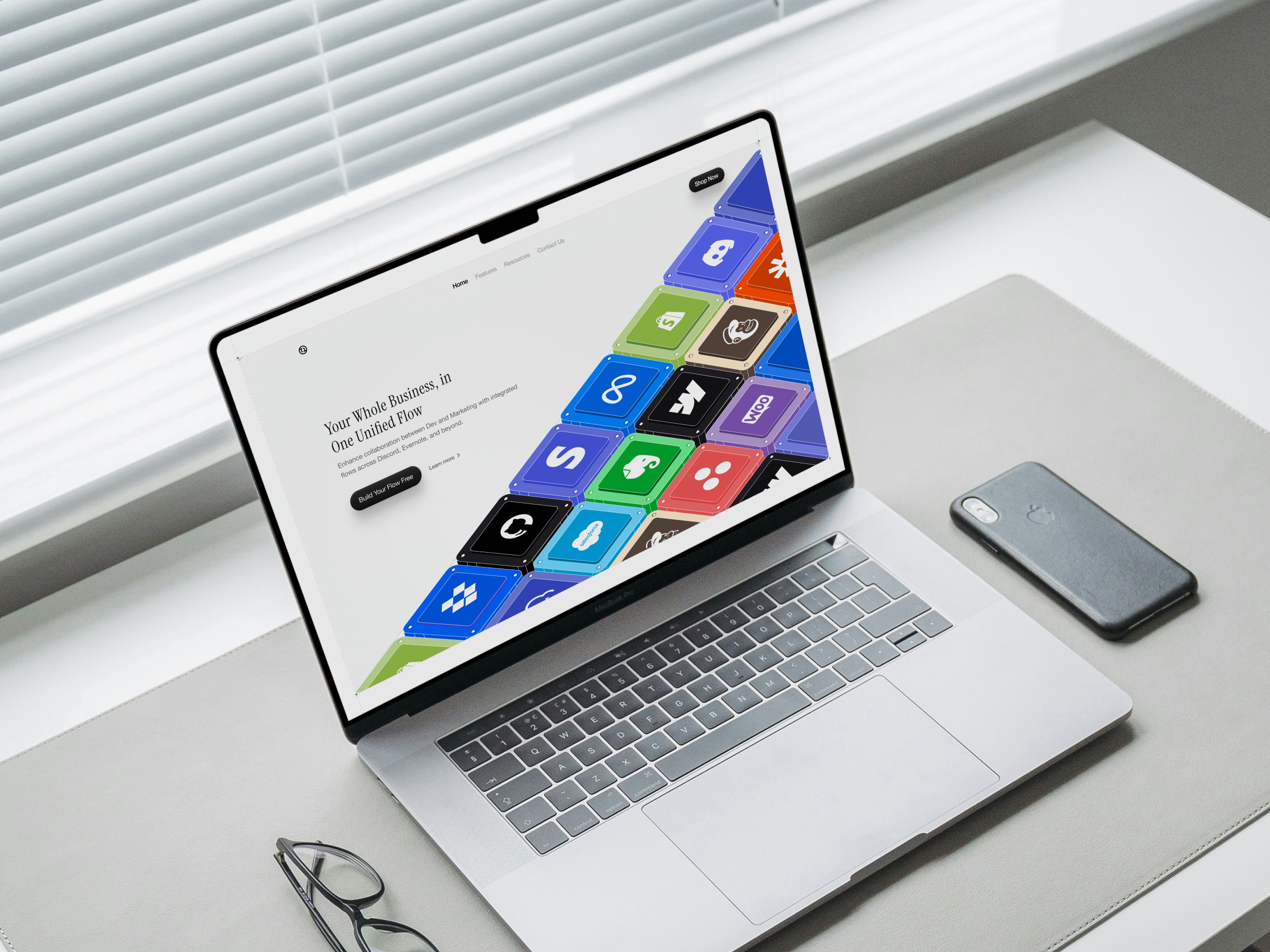 Seamless App Integrations — Modern Workflow Automation Website UIUX Design Image 0