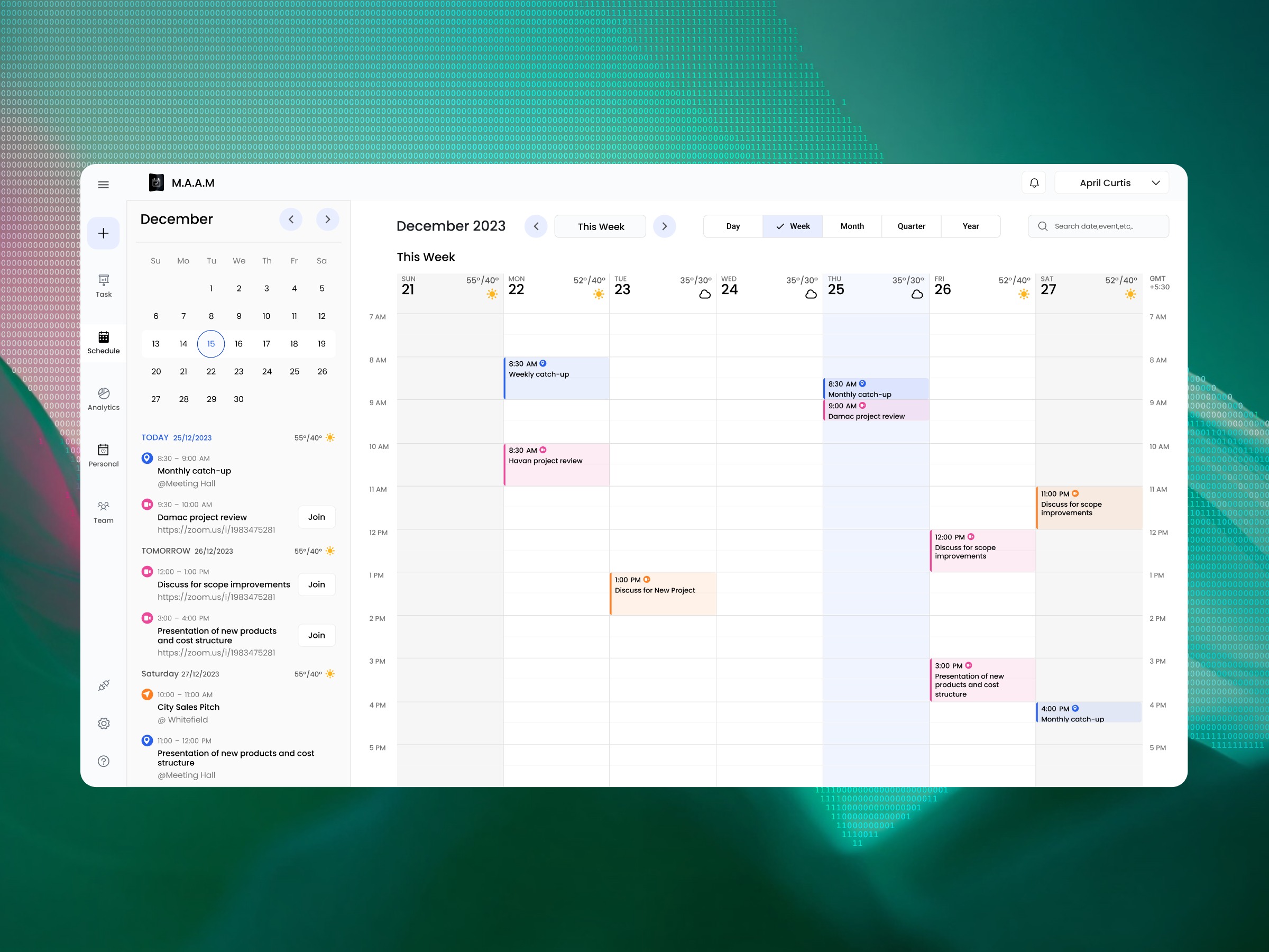 📅 Modern Calendar & Task Management Workspace Design Image 0