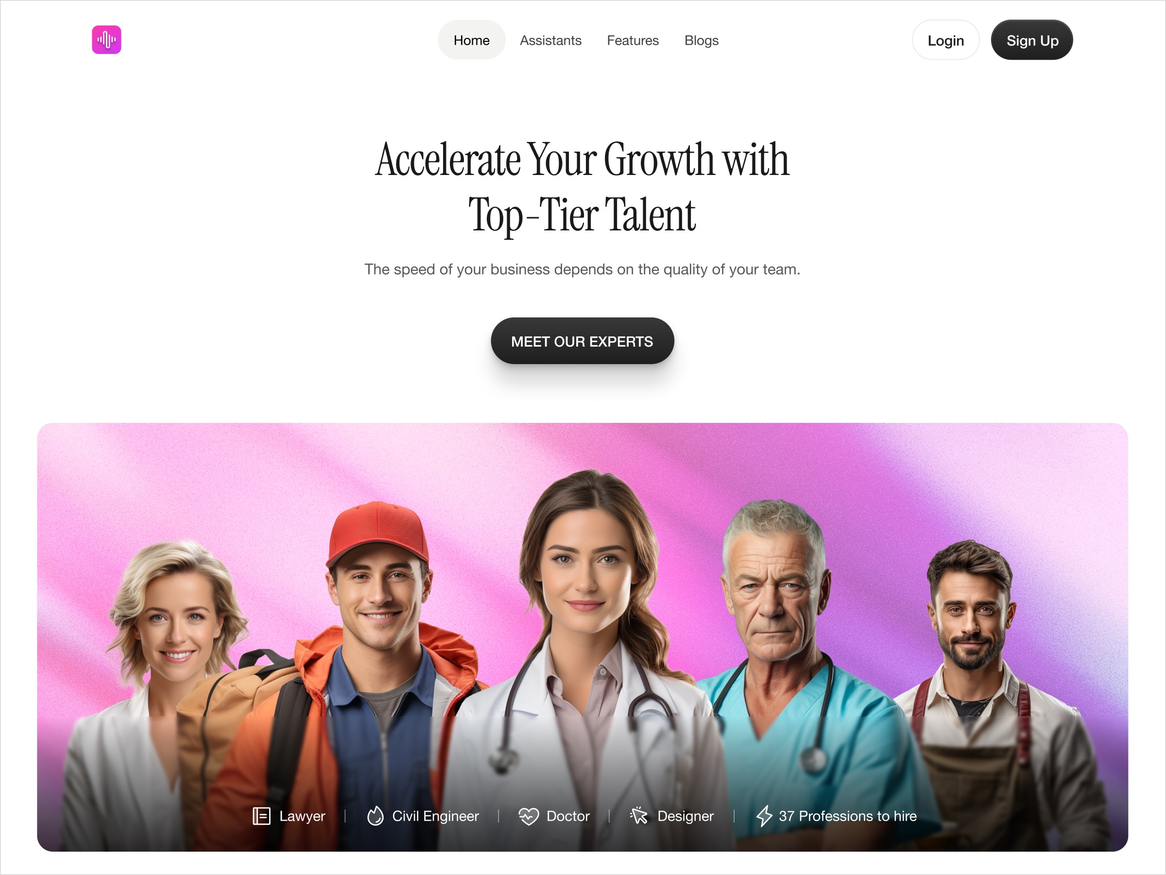 💼 Talent Marketplace Landing Page Image 0