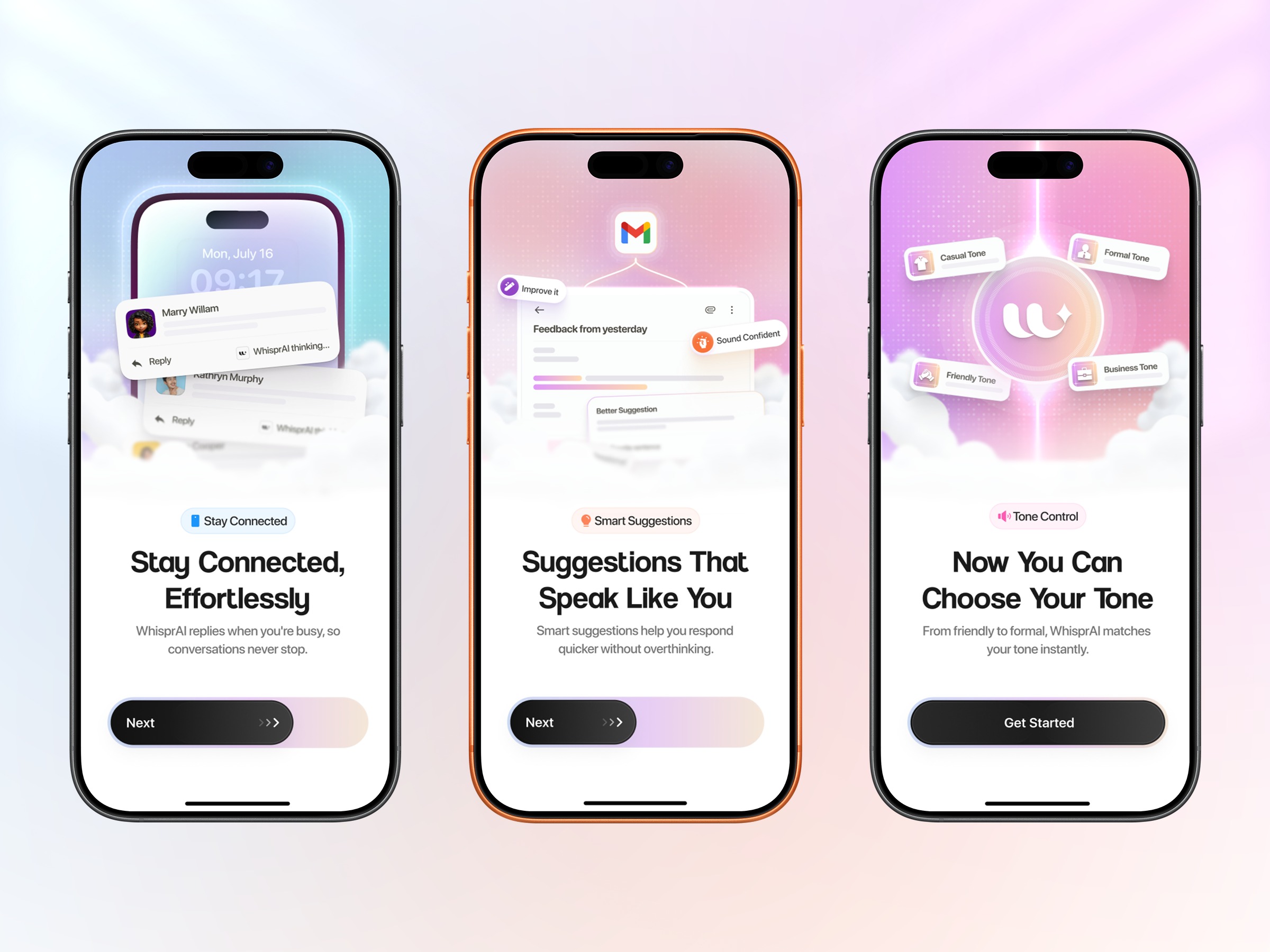 WhisprAI – AI Mobile App Onboarding Flow Image 0