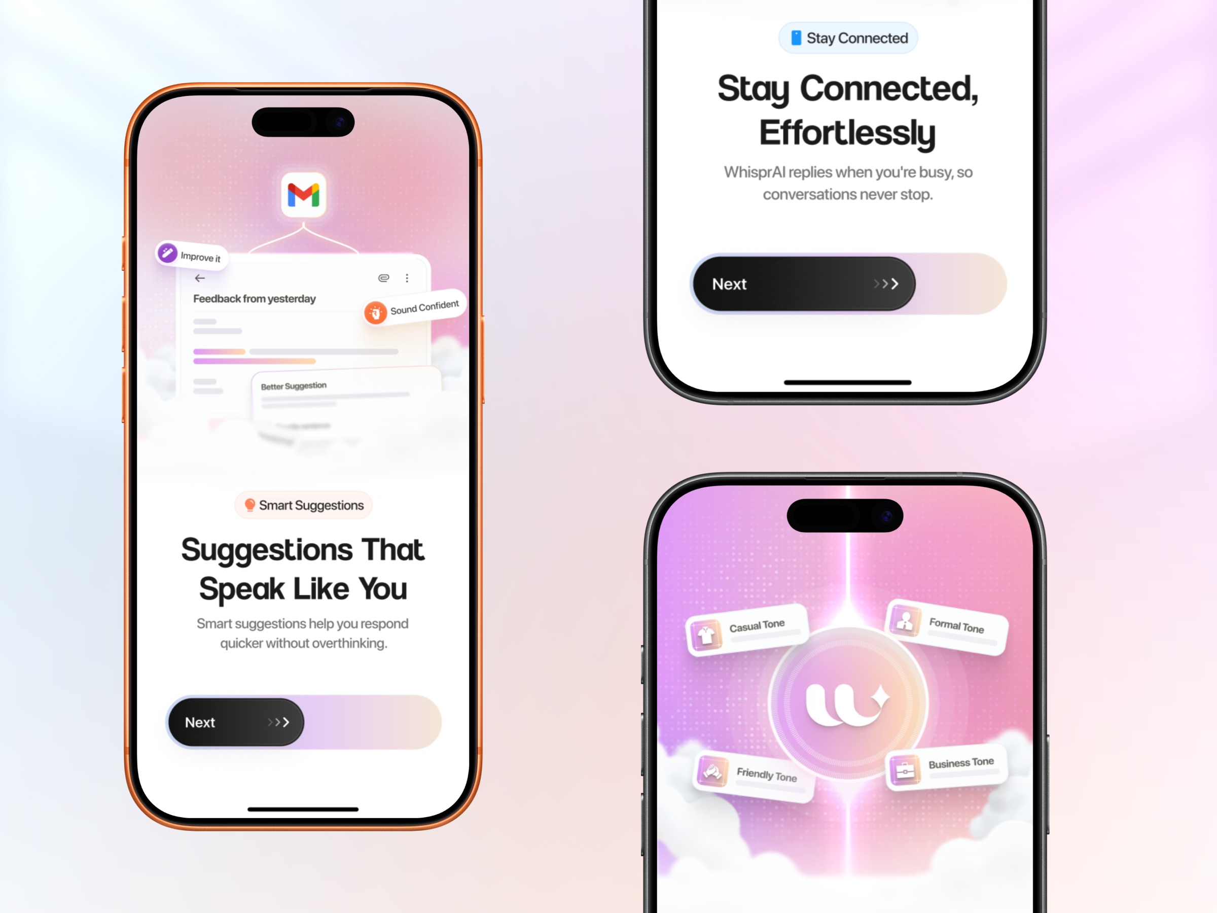 WhisprAI – AI Mobile App Onboarding Flow Image 1