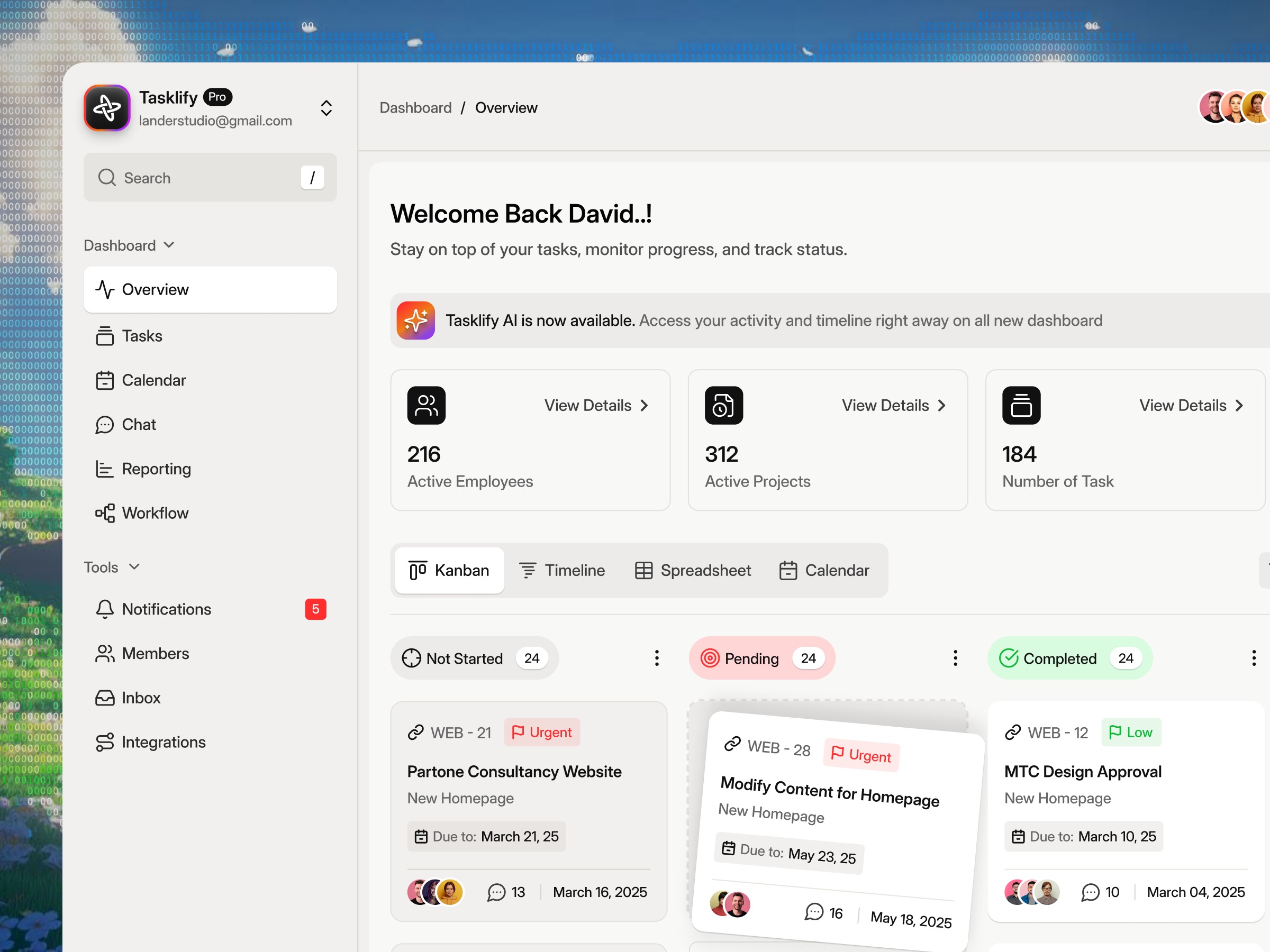 Tasklify – AI-Powered Project Management Platform | UI/UX Case Study Image 1
