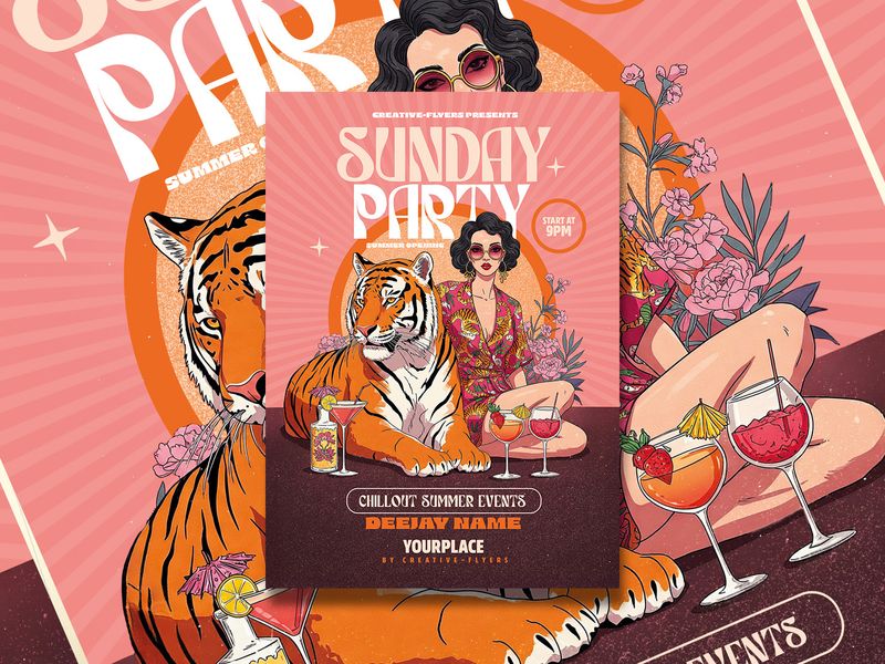 Exotic Flyer Invitation (PSD) by Rome B Creation