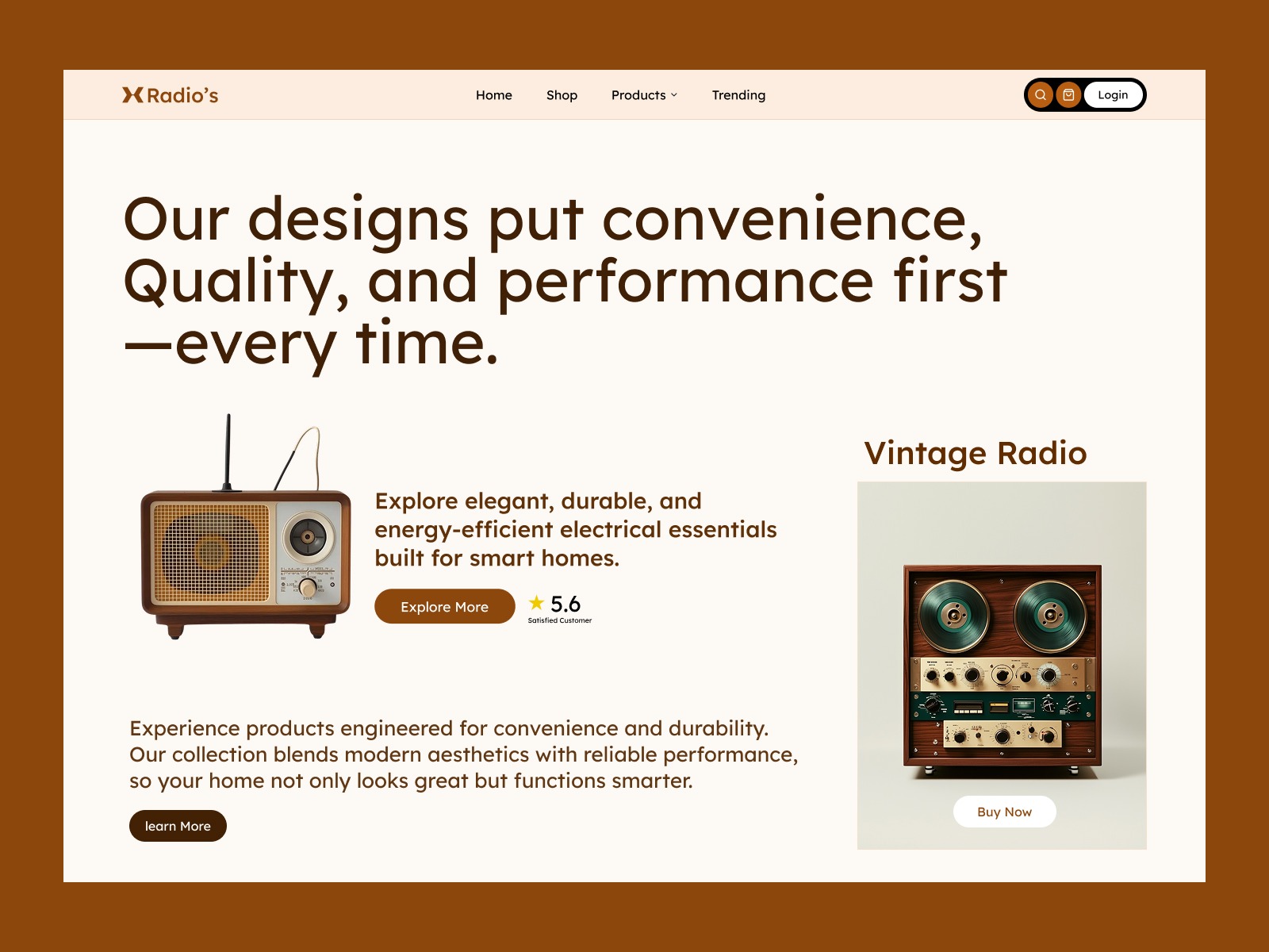 E-Commerce Hero Section Design