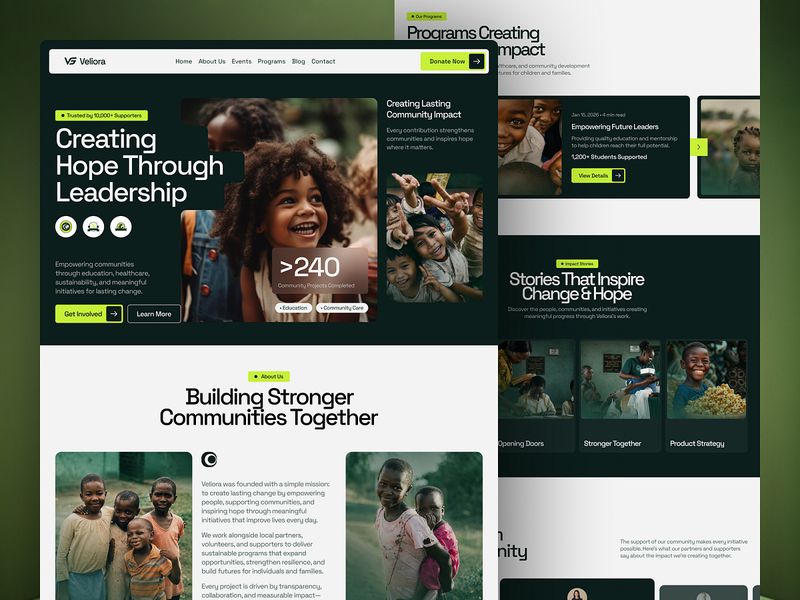 Veliora — Nonprofit & Charity Website Design