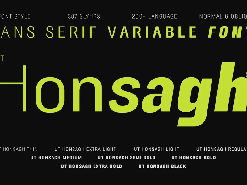 UT Honsagh — A Bold Expression of Versatility ( Free Commercial Font )