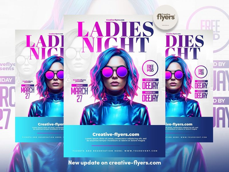 Free Nightclub PSD Flyer Template