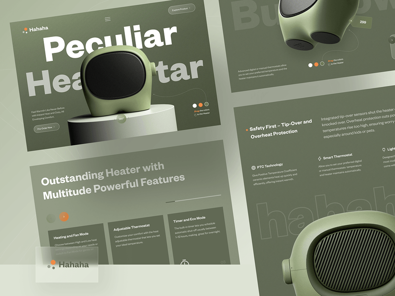 Hahaha - Home Smart Heater Website Design