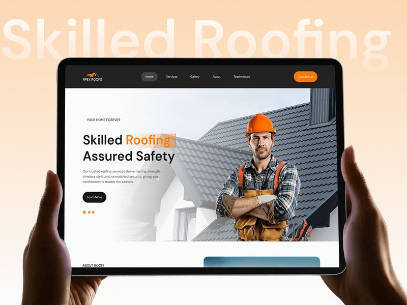 Roofing Service Website Design | UI/UX