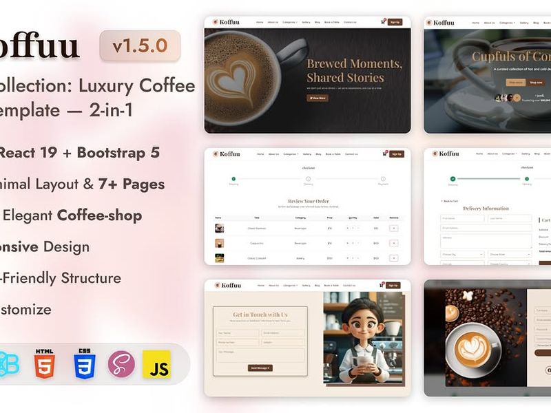 Koffuu - Coffee & Cafe Landing Template