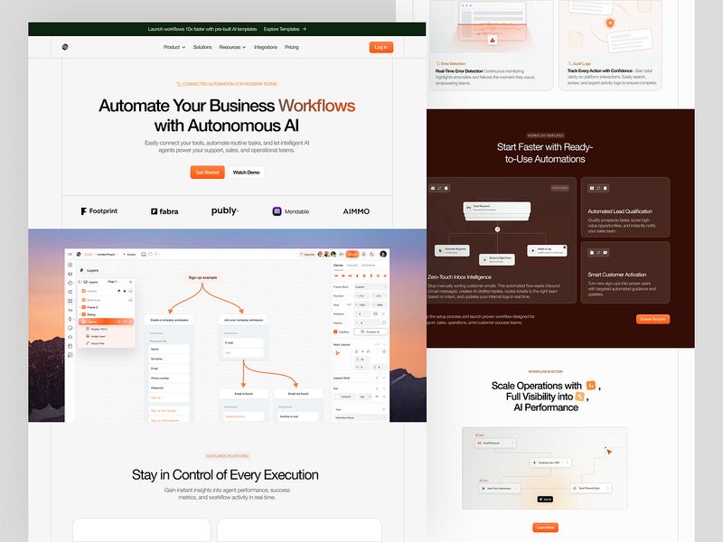 Autonomous AI Business Workflow Website 🤖⚡