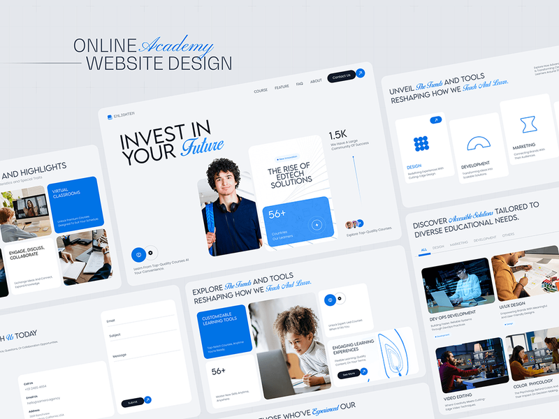 Edtech website UI/UX design
