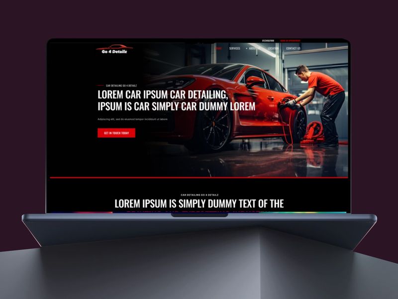 Go 4 Detailz – Automotive Landing Page UI