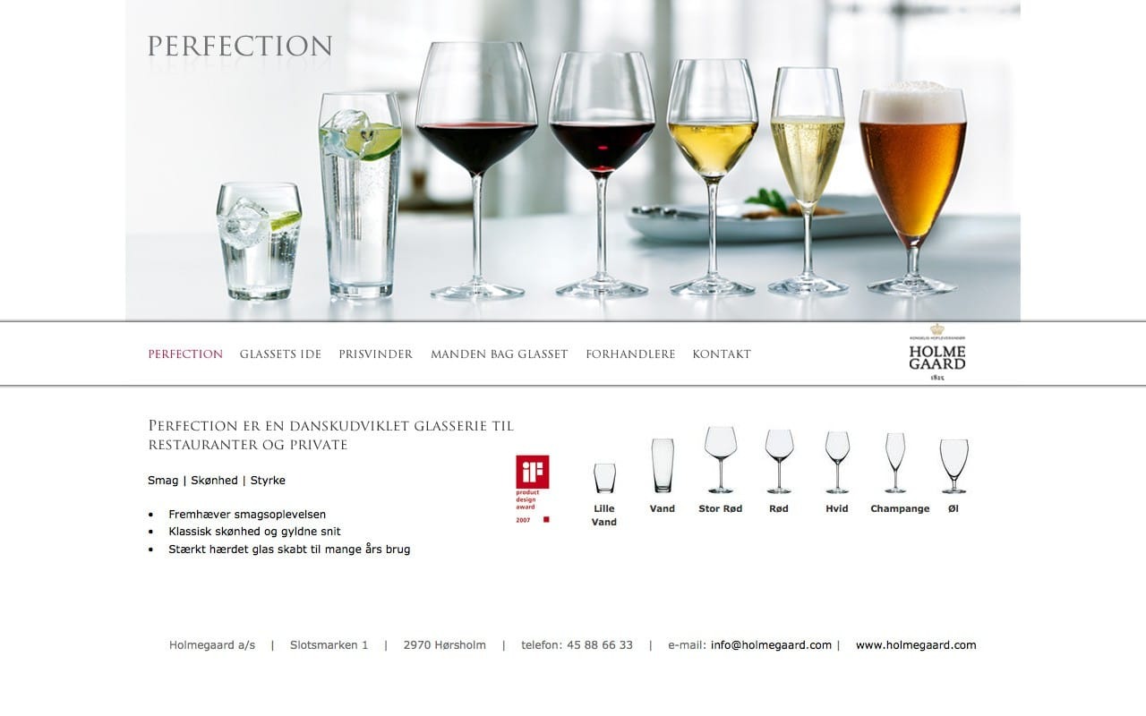 Product website — Holmegaard Perfection Image 0