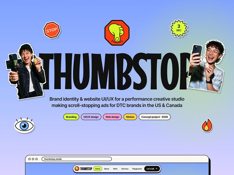 Thumbstop | Brand Identity & UI/UX Design