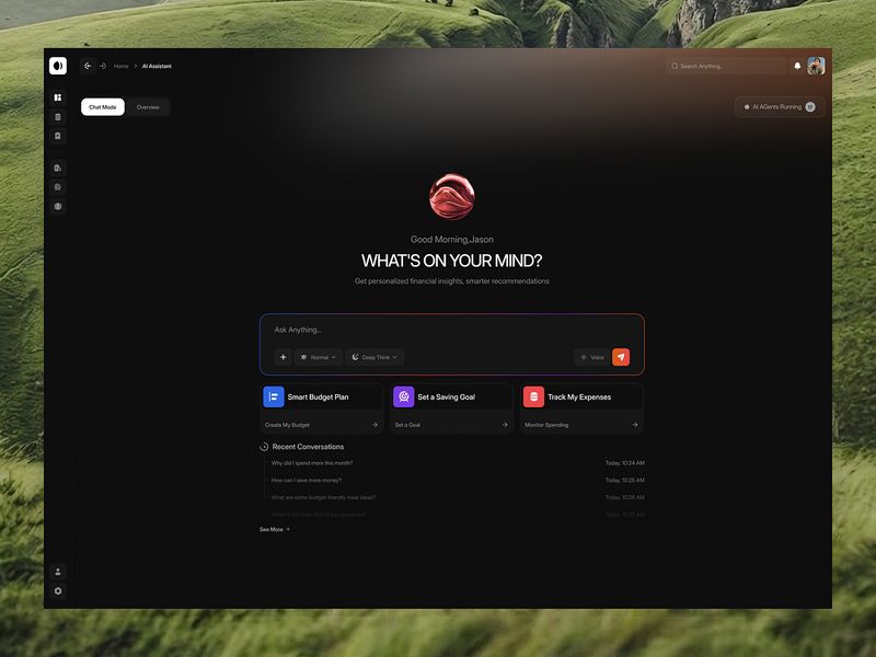 AI Financial Assistant — Smarter Money Management | UI/UX Design
