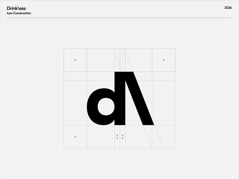 Drinkless — Logo Construction & Grid