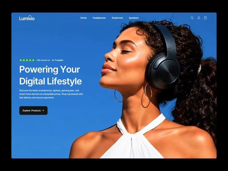 Lumixio — Electronics E-commerce Website UI/UX Design