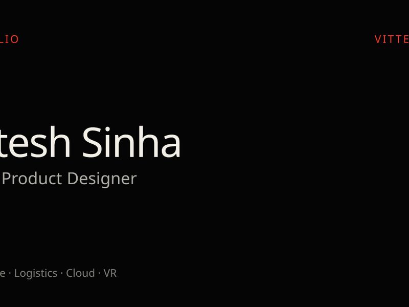 Vittesh Sinha, Senior Product Designer